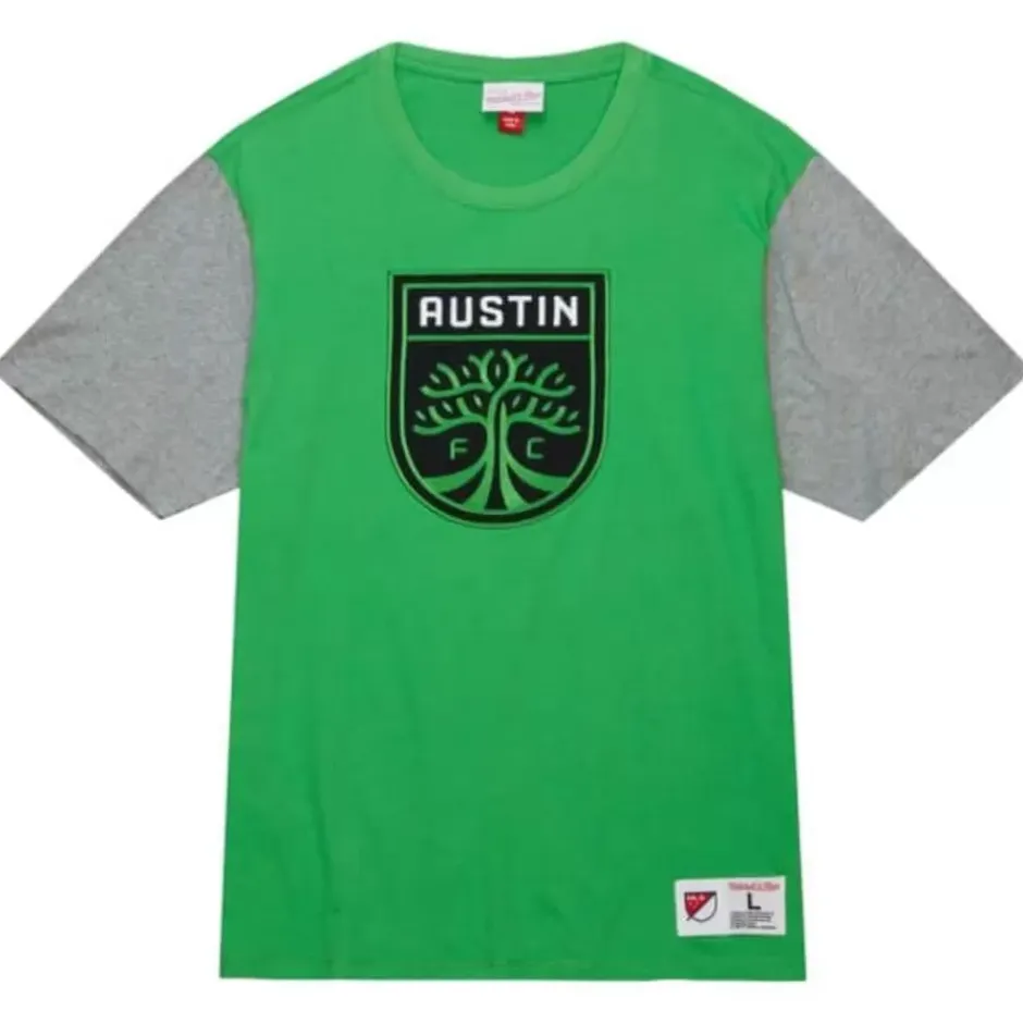 Men Mitchell & Ness T-Shirts & Tops-Color Blocked Ss Tee Austin Fc