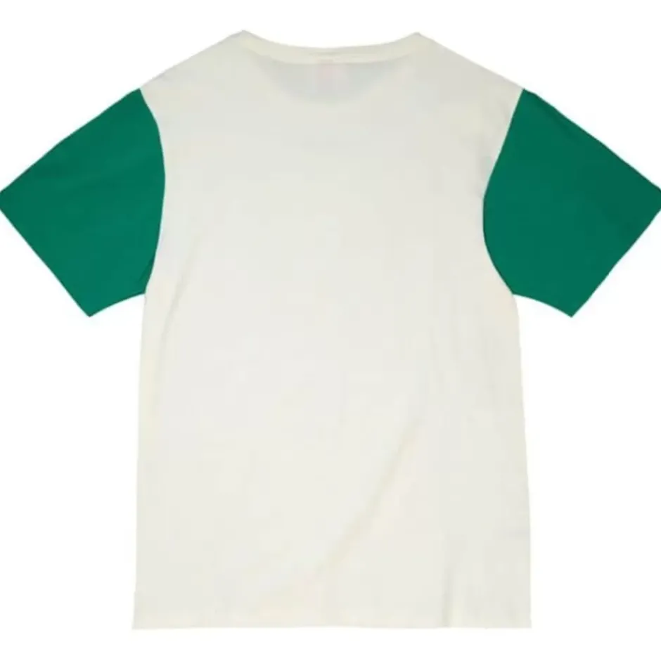 Men Mitchell & Ness T-Shirts & Tops-Color Blocked S/S Tee Boston Celtics
