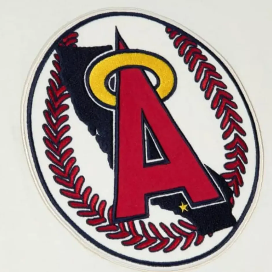 Men Mitchell & Ness T-Shirts & Tops-Color Blocked S/S Tee California Angels