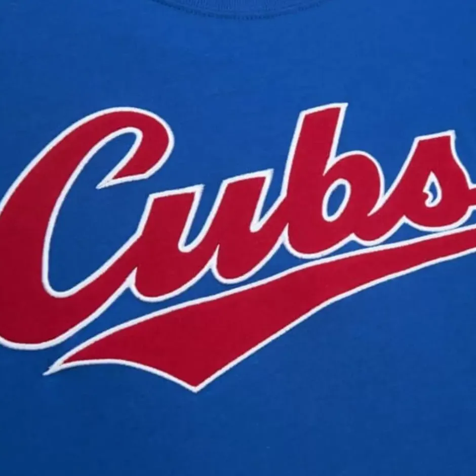 Men Mitchell & Ness T-Shirts & Tops-Color Blocked Ss Tee Chicago Cubs