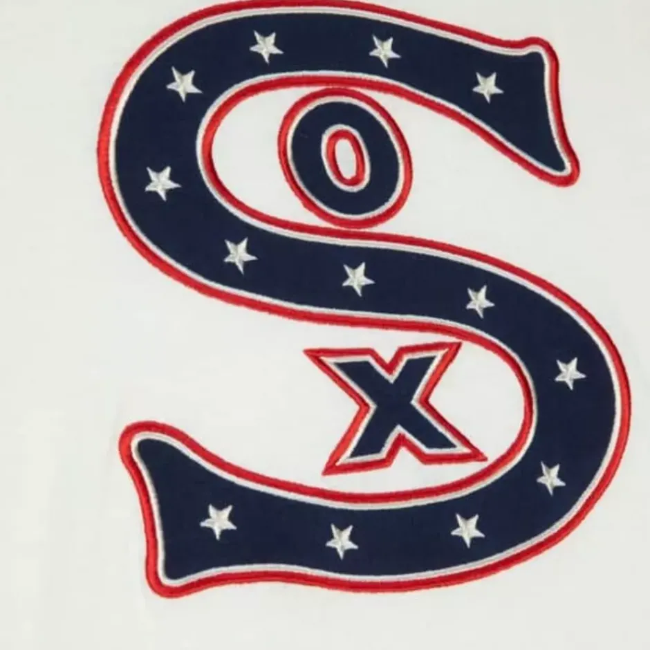 Men Mitchell & Ness T-Shirts & Tops-Color Blocked S/S Tee Chicago White Sox