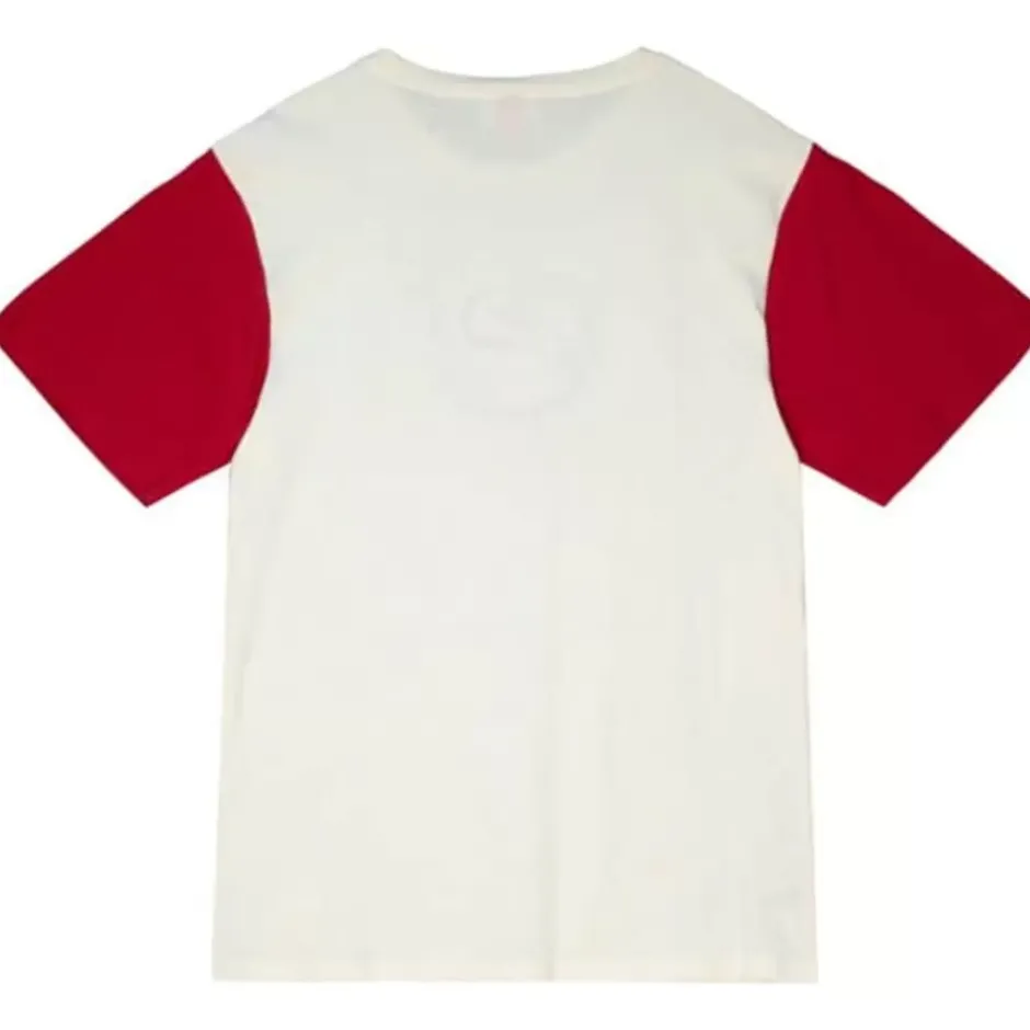 Men Mitchell & Ness T-Shirts & Tops-Color Blocked S/S Tee Cincinnati Reds