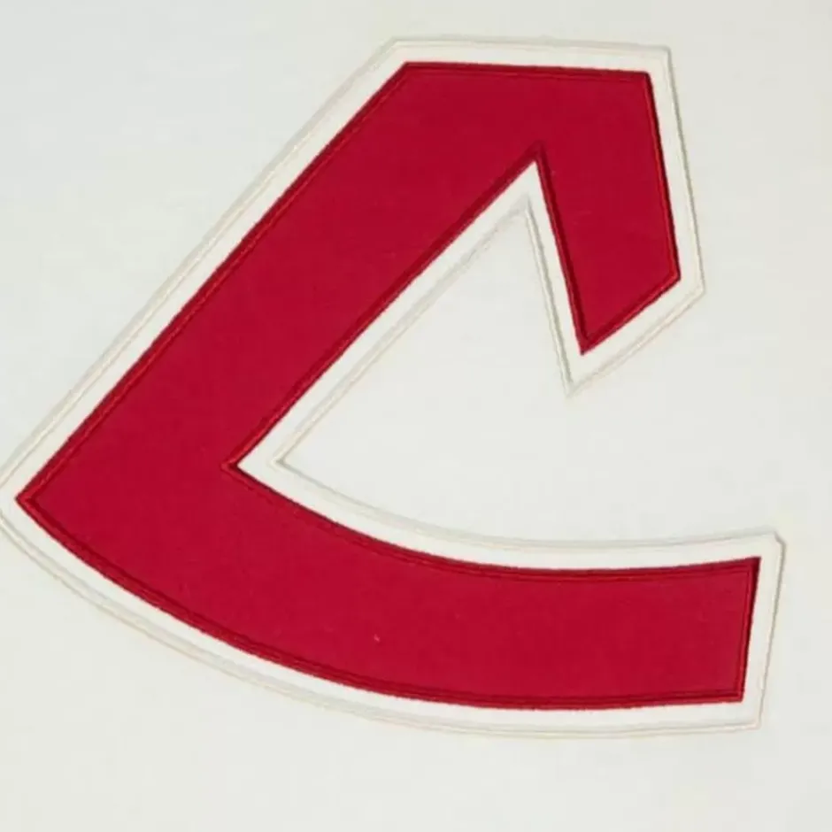 Men Mitchell & Ness T-Shirts & Tops-Color Blocked S/S Tee Cleveland Indians