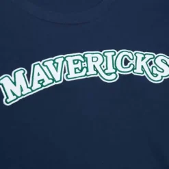 Men Mitchell & Ness T-Shirts & Tops-Color Blocked Ss Tee Dallas Mavericks