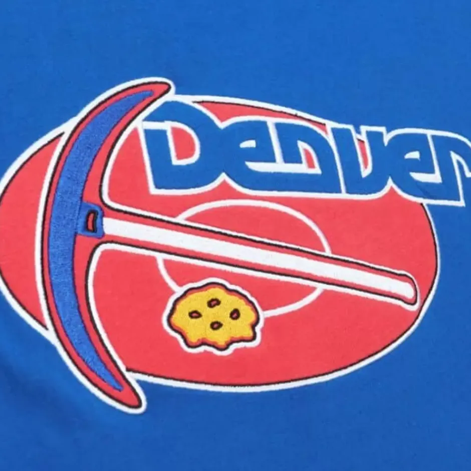 Men Mitchell & Ness T-Shirts & Tops-Color Blocked Ss Tee Denver Nuggets