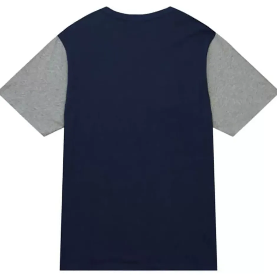 Men Mitchell & Ness T-Shirts & Tops-Color Blocked Ss Tee Golden State Warriors