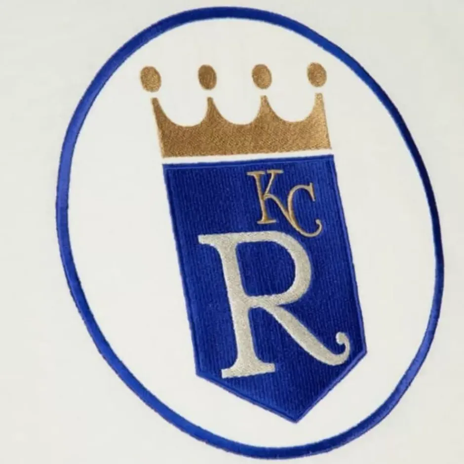 Men Mitchell & Ness T-Shirts & Tops-Color Blocked S/S Tee Kansas City Royals