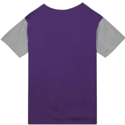 Men Mitchell & Ness T-Shirts & Tops-Color Blocked Ss Tee Los Angeles Lakers