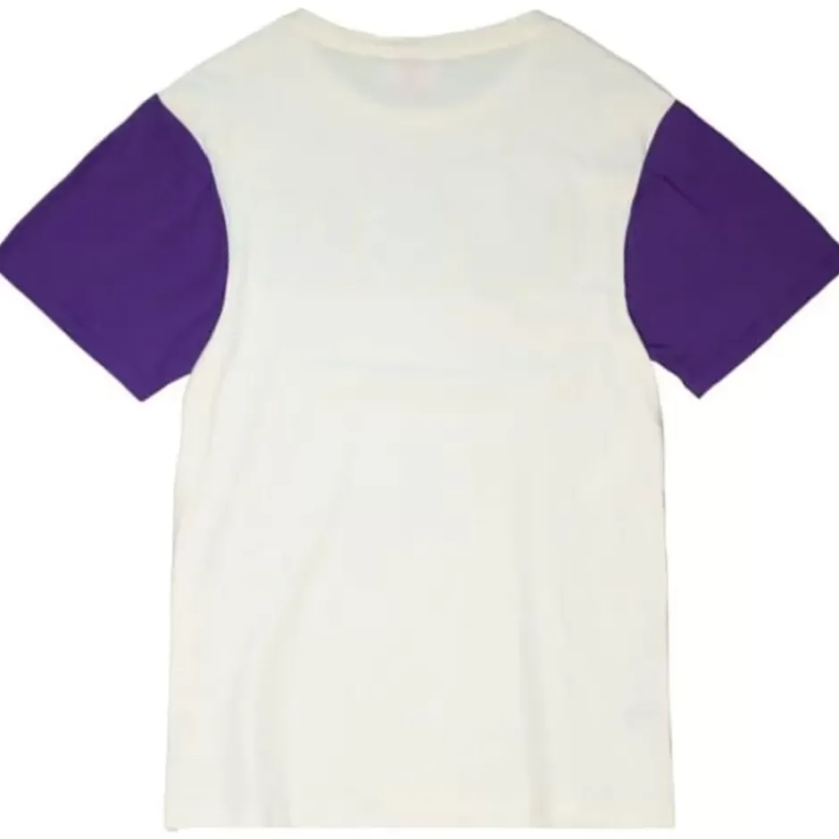 Men Mitchell & Ness T-Shirts & Tops-Color Blocked S/S Tee Louisiana State University