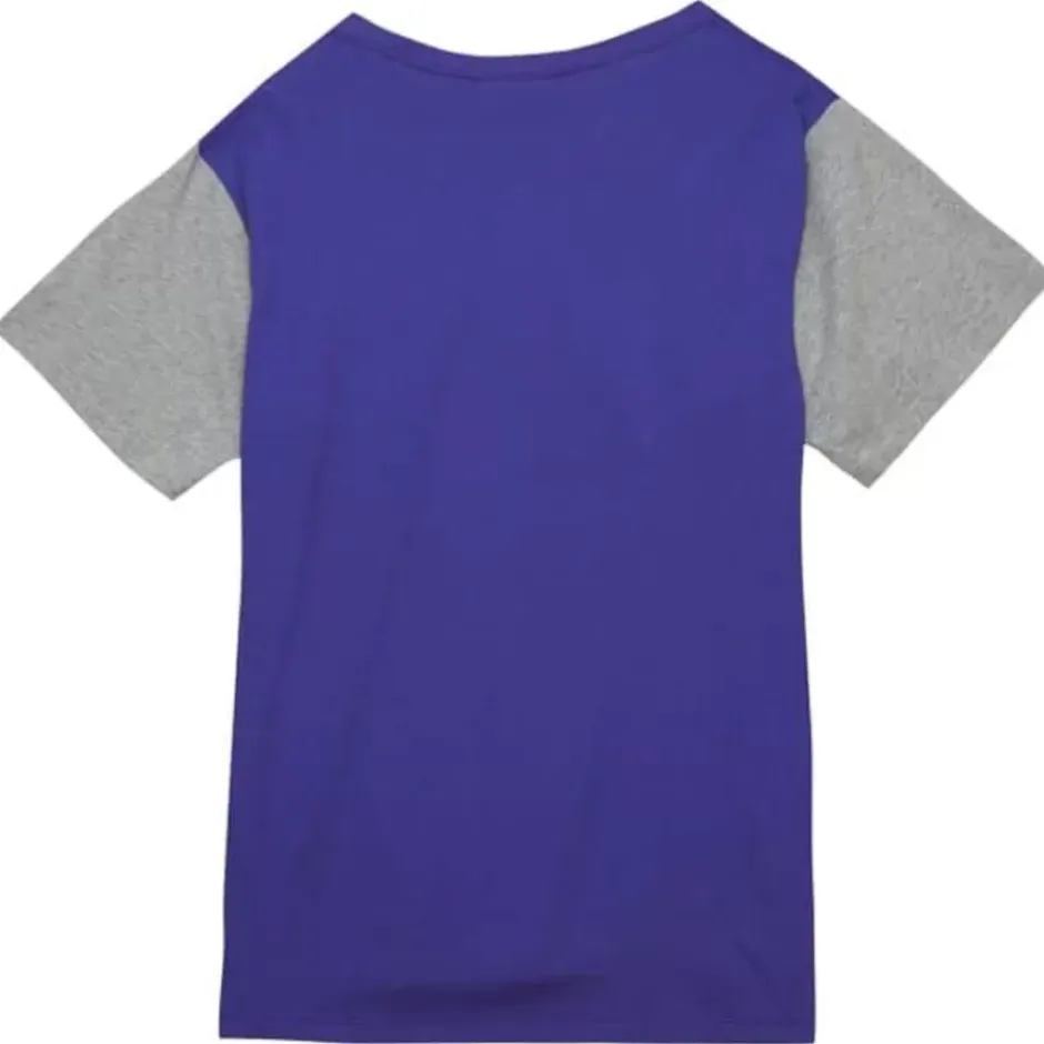 Men Mitchell & Ness T-Shirts & Tops-Color Blocked Ss Tee Milwaukee Bucks