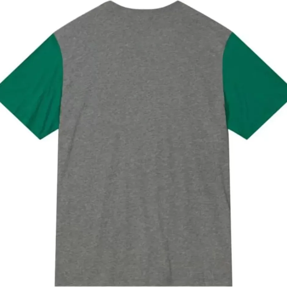 Men Mitchell & Ness T-Shirts & Tops-Color Blocked S/S Tee Milwaukee Bucks