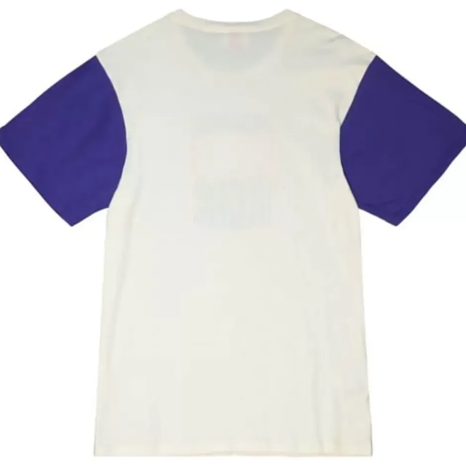 Men Mitchell & Ness T-Shirts & Tops-Color Blocked S/S Tee Milwaukee Bucks