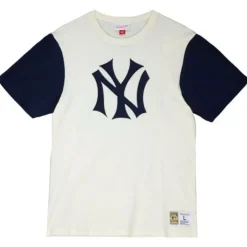 Men Mitchell & Ness T-Shirts & Tops-Color Blocked S/S Tee New York Yankees