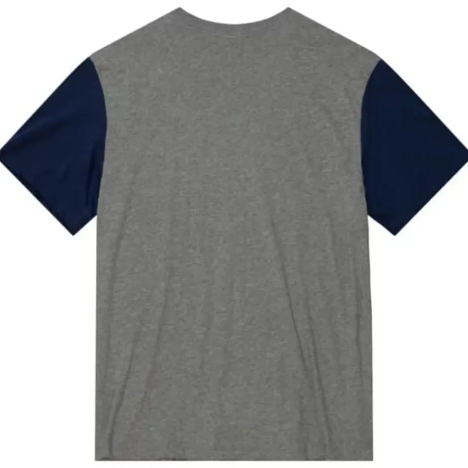 Men Mitchell & Ness T-Shirts & Tops-Color Blocked S/S Tee New Jersey Nets