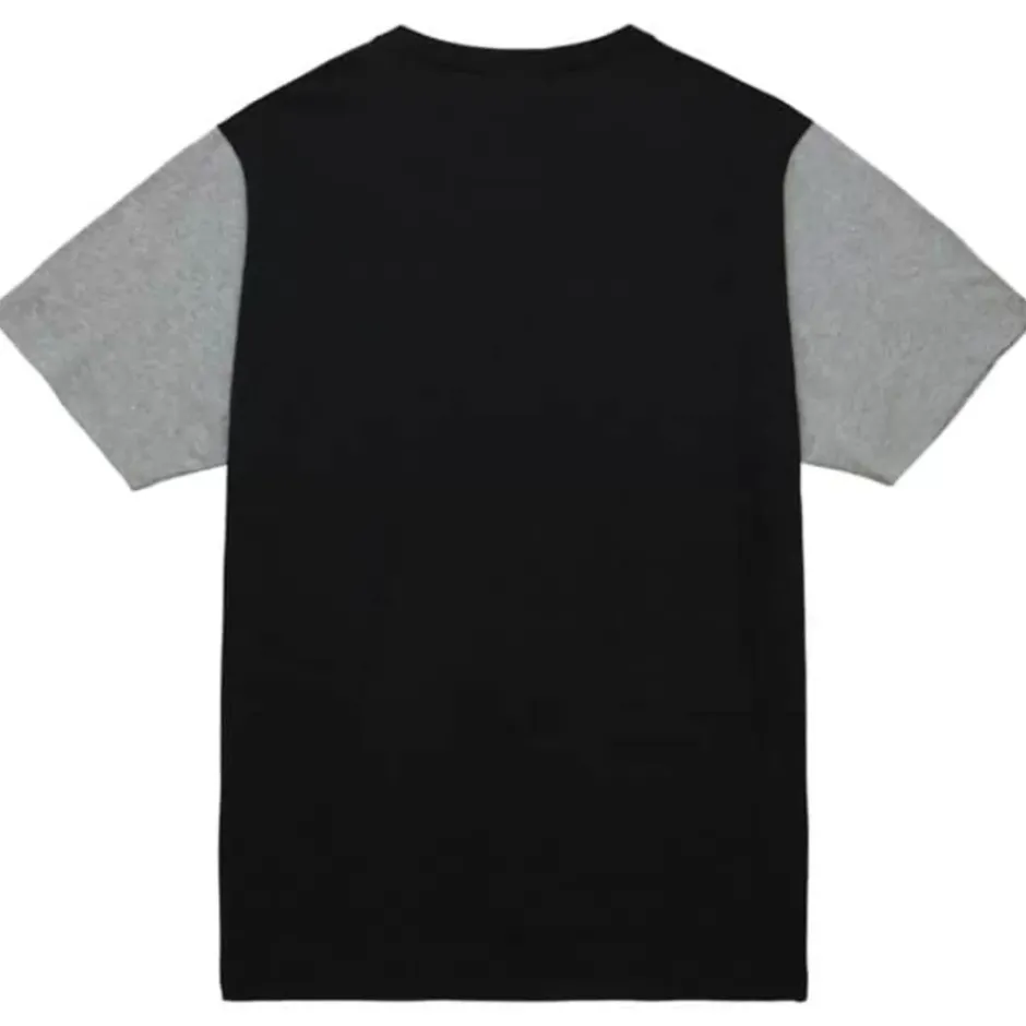 Men Mitchell & Ness T-Shirts & Tops-Color Blocked Ss Tee Oakland Raiders