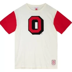 Men Mitchell & Ness T-Shirts & Tops-Color Blocked S/S Tee Ohio State
