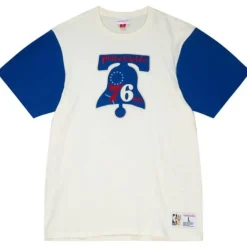 Men Mitchell & Ness T-Shirts & Tops-Color Blocked S/S Tee Philadelphia 76Ers