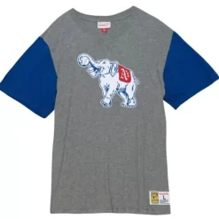 Men Mitchell & Ness T-Shirts & Tops-Color Blocked S/S Tee Philadelphia Athletics