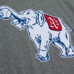 Men Mitchell & Ness T-Shirts & Tops-Color Blocked S/S Tee Philadelphia Athletics