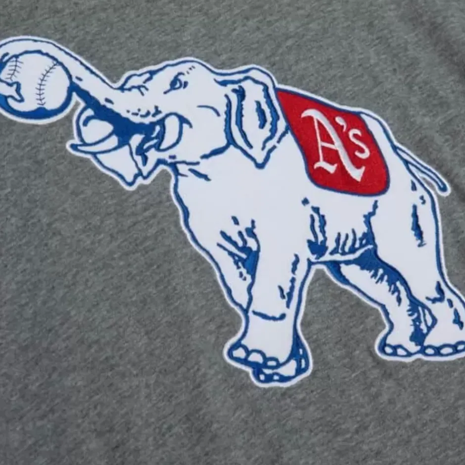 Men Mitchell & Ness T-Shirts & Tops-Color Blocked S/S Tee Philadelphia Athletics