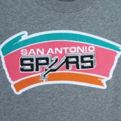 Men Mitchell & Ness T-Shirts & Tops-Color Blocked S/S Tee San Antonio Spurs