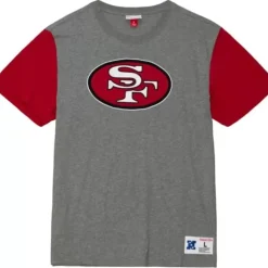 Men Mitchell & Ness T-Shirts & Tops-Color Blocked S/S Tee San Francisco 49Ers