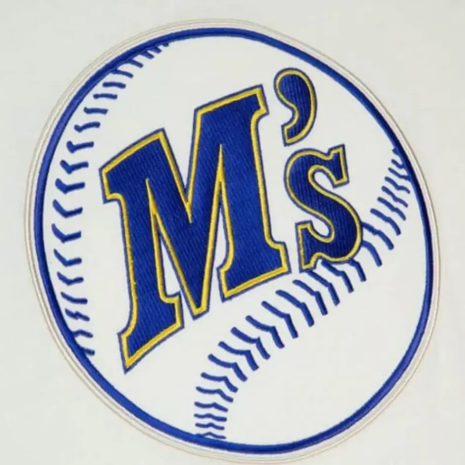 Men Mitchell & Ness T-Shirts & Tops-Color Blocked S/S Tee Seattle Mariners