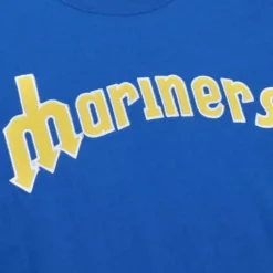 Men Mitchell & Ness T-Shirts & Tops-Color Blocked Ss Tee Seattle Mariners