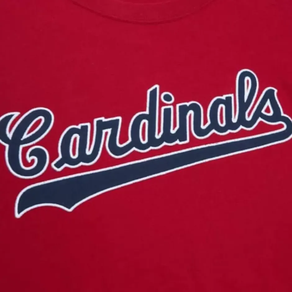 Men Mitchell & Ness T-Shirts & Tops-Color Blocked Ss Tee St. Louis Cardinals
