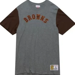 Men Mitchell & Ness T-Shirts & Tops-Color Blocked S/S Tee St. Louis Browns