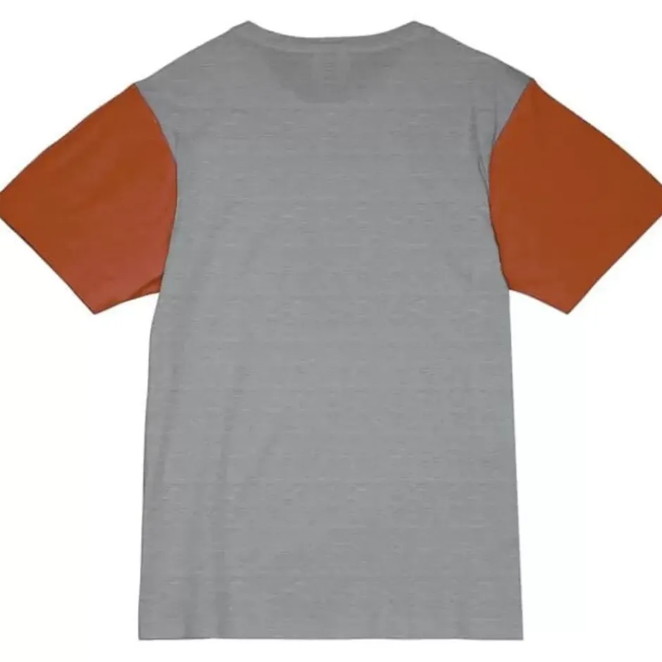 Men Mitchell & Ness T-Shirts & Tops-Color Blocked S/S Tee University Of Texas At Austin