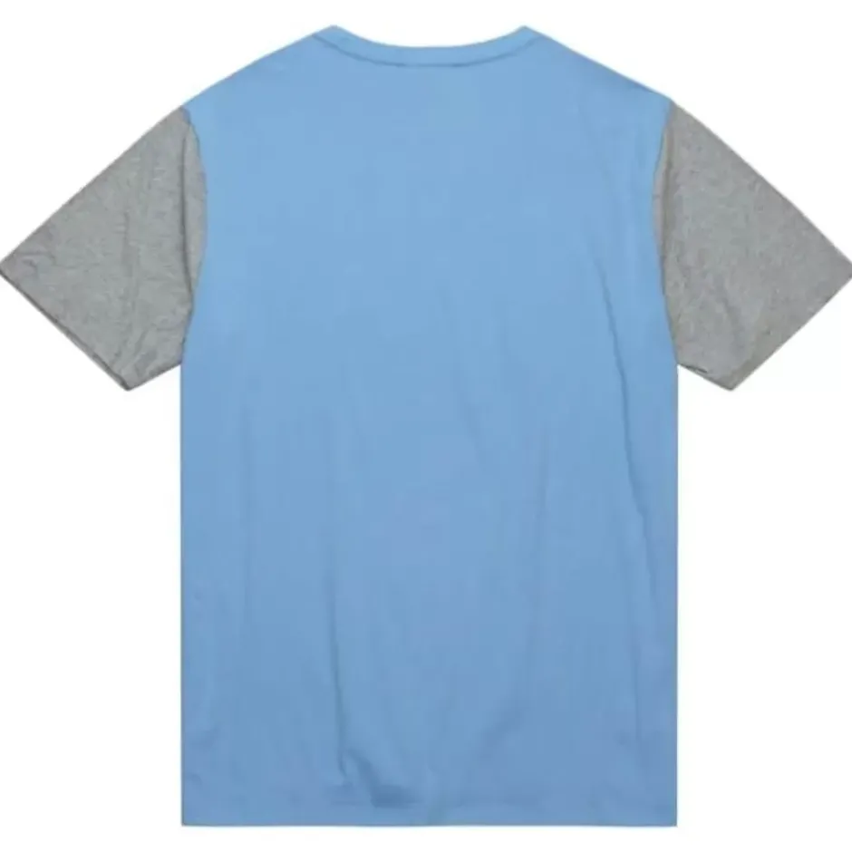 Men Mitchell & Ness T-Shirts & Tops-Color Blocked Ss Tee University Of North Carolina