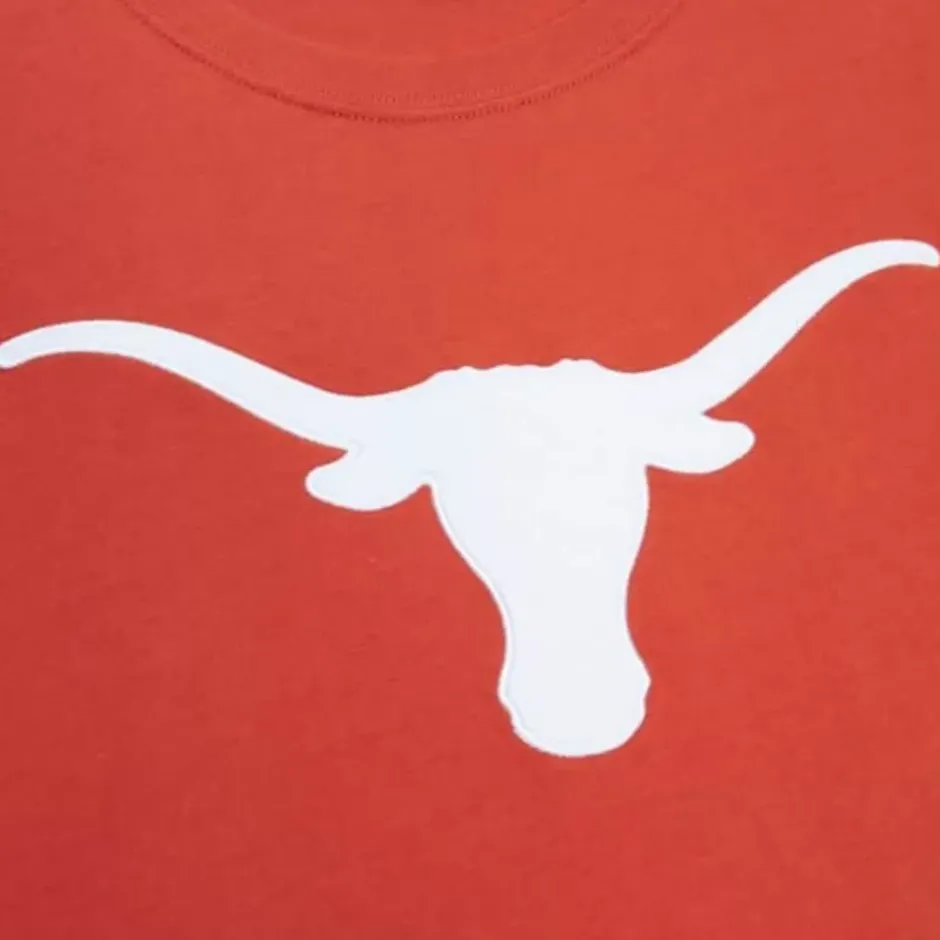 Men Mitchell & Ness T-Shirts & Tops-Color Blocked Ss Tee University Of Texas At Austin