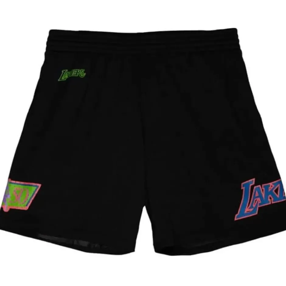 Men Mitchell & Ness Shorts-Color Bomb Shorts Los Angeles Lakers
