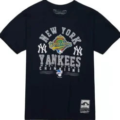Men Mitchell & Ness T-Shirts & Tops-Commissioner Tee New York Yankees