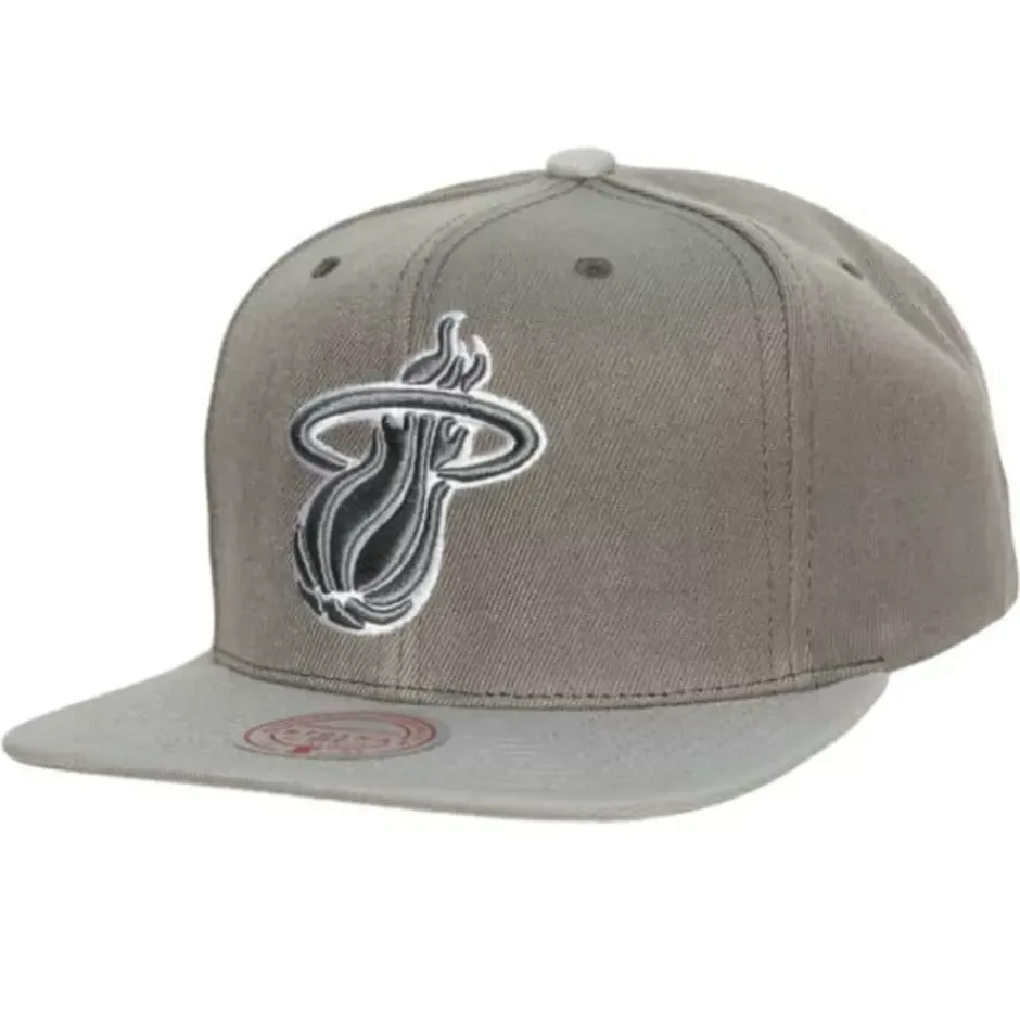 Mitchell & Ness Snapback-Cool Grey Snapback Miami Heat