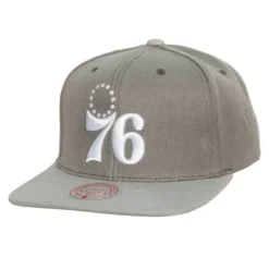 Mitchell & Ness Snapback-Cool Grey Snapback Philadelphia 76Ers