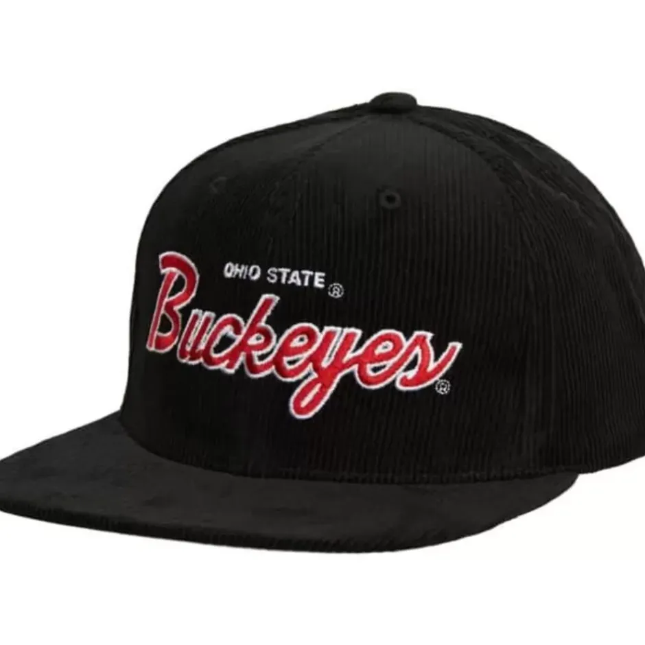 Mitchell & Ness Snapback-Cord Script Snapback Ohio State