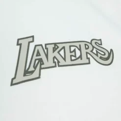 Men Mitchell & Ness Hoodies & Sweatshirts-Cream Hoodie Los Angeles Lakers