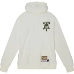 Men Mitchell & Ness Hoodies & Sweatshirts-Cream Hoodie Philadelphia 76Ers
