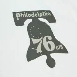 Men Mitchell & Ness Hoodies & Sweatshirts-Cream Hoodie Philadelphia 76Ers