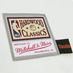 Men Mitchell & Ness T-Shirts & Tops-Cream Ss Tee Atlanta Hawks