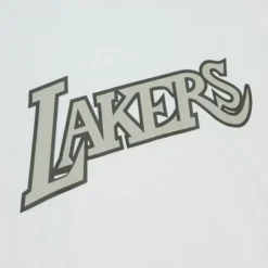 Men Mitchell & Ness T-Shirts & Tops-Cream Ss Tee Los Angeles Lakers