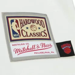 Men Mitchell & Ness T-Shirts & Tops-Cream Ss Tee New York Knicks