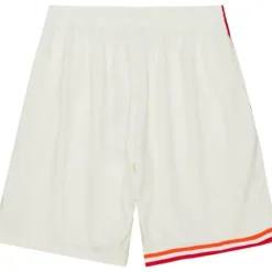 Men Mitchell & Ness Shorts-Cream Swingman Shorts Miami Heat 1996