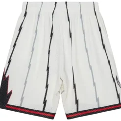 Men Mitchell & Ness Shorts-Cream Swingman Shorts Toronto Raptors 1998