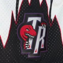 Men Mitchell & Ness Shorts-Cream Swingman Shorts Toronto Raptors 1998