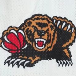 Men Mitchell & Ness Shorts-Cream Swingman Shorts Vancouver Grizzlies 1998