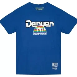 Men Mitchell & Ness T-Shirts & Tops-Cream Tee Denver Nuggets
