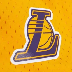 Men Mitchell & Ness Shorts-Cream Unisex Jump Shot Shorts Los Angeles Lakers 2009-10